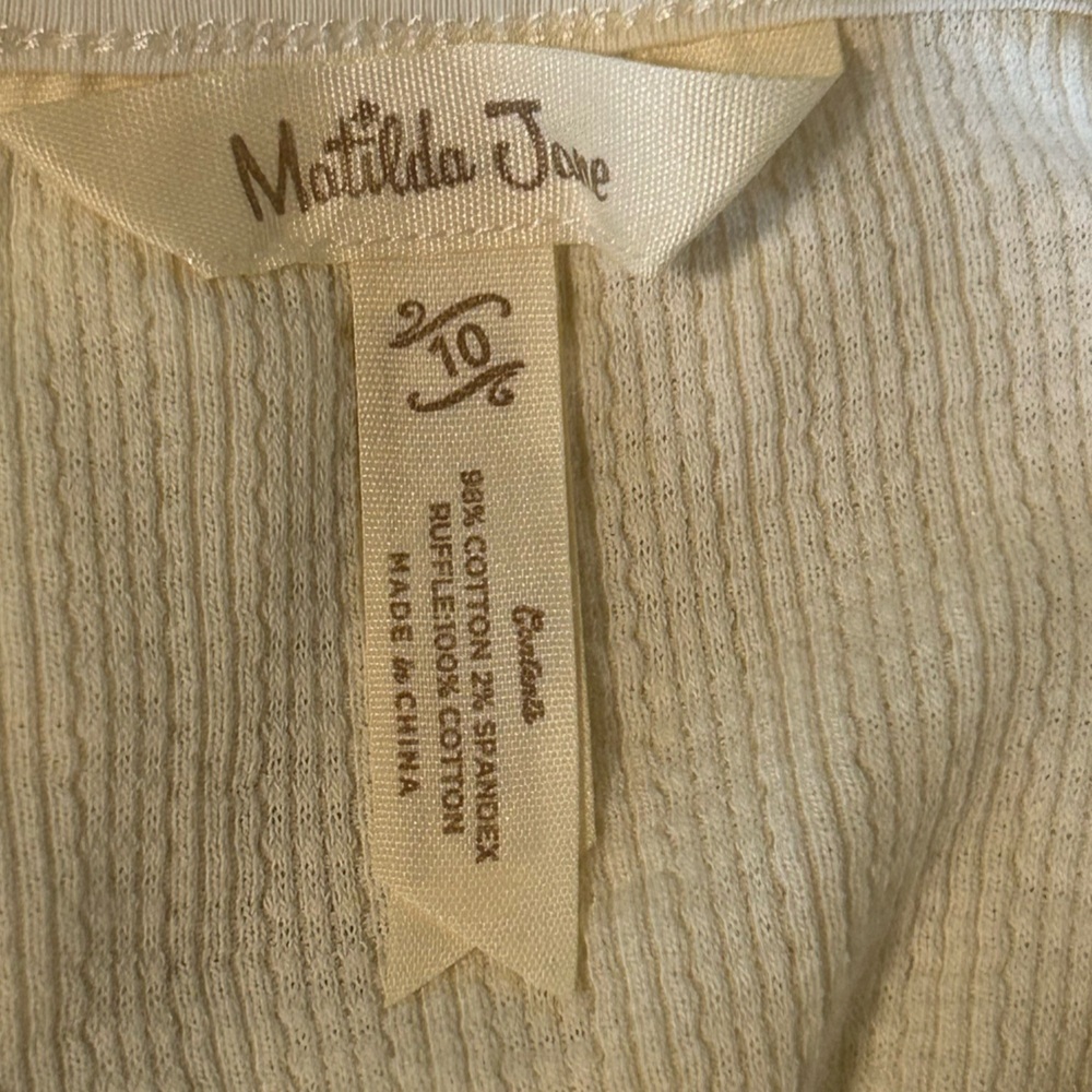 Sz10 Matilda Jane Just Image Landry Egret Crochet Ruffle Sleeve Top - Picture 6 of 7